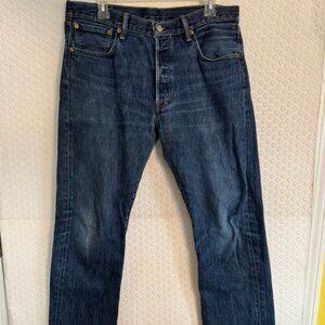 Levis Men's Button Fly Straight Leg 501 Jeans -Y2K, 100% Cotton, Sz 34 x 32